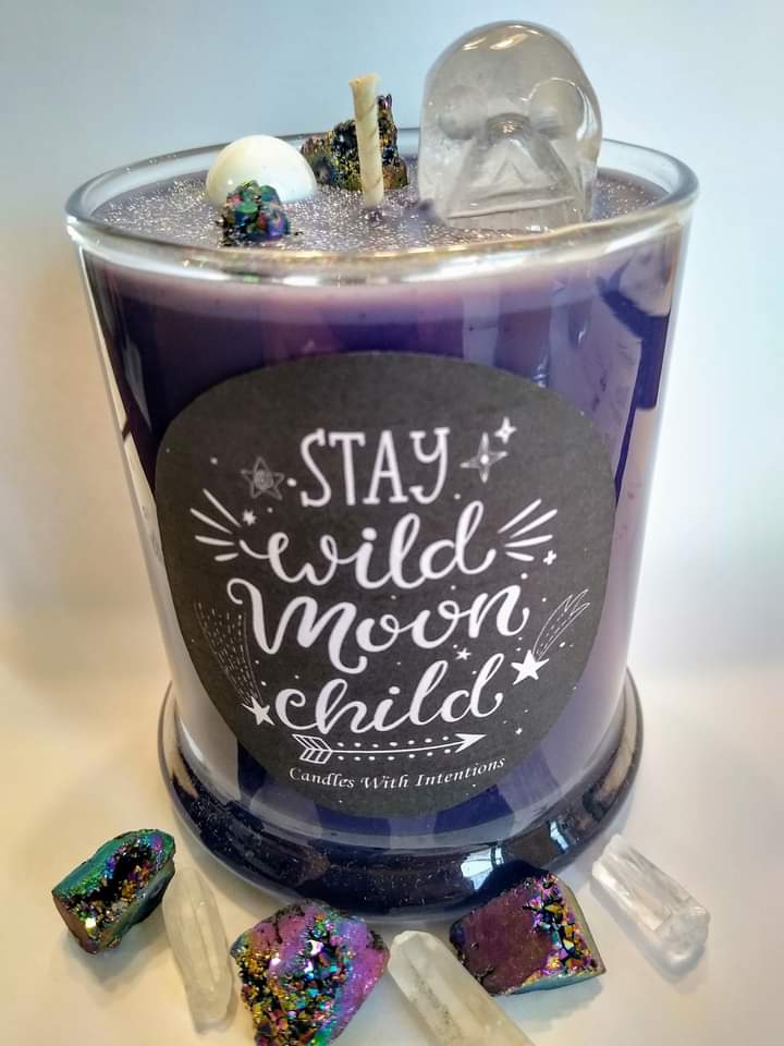 Skull Candle Stay Wild Moon Child(Large 12.5)