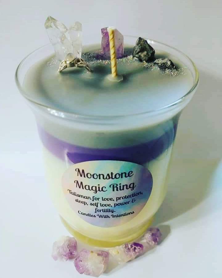 Moonstone Ring Candle (Large 16oz)