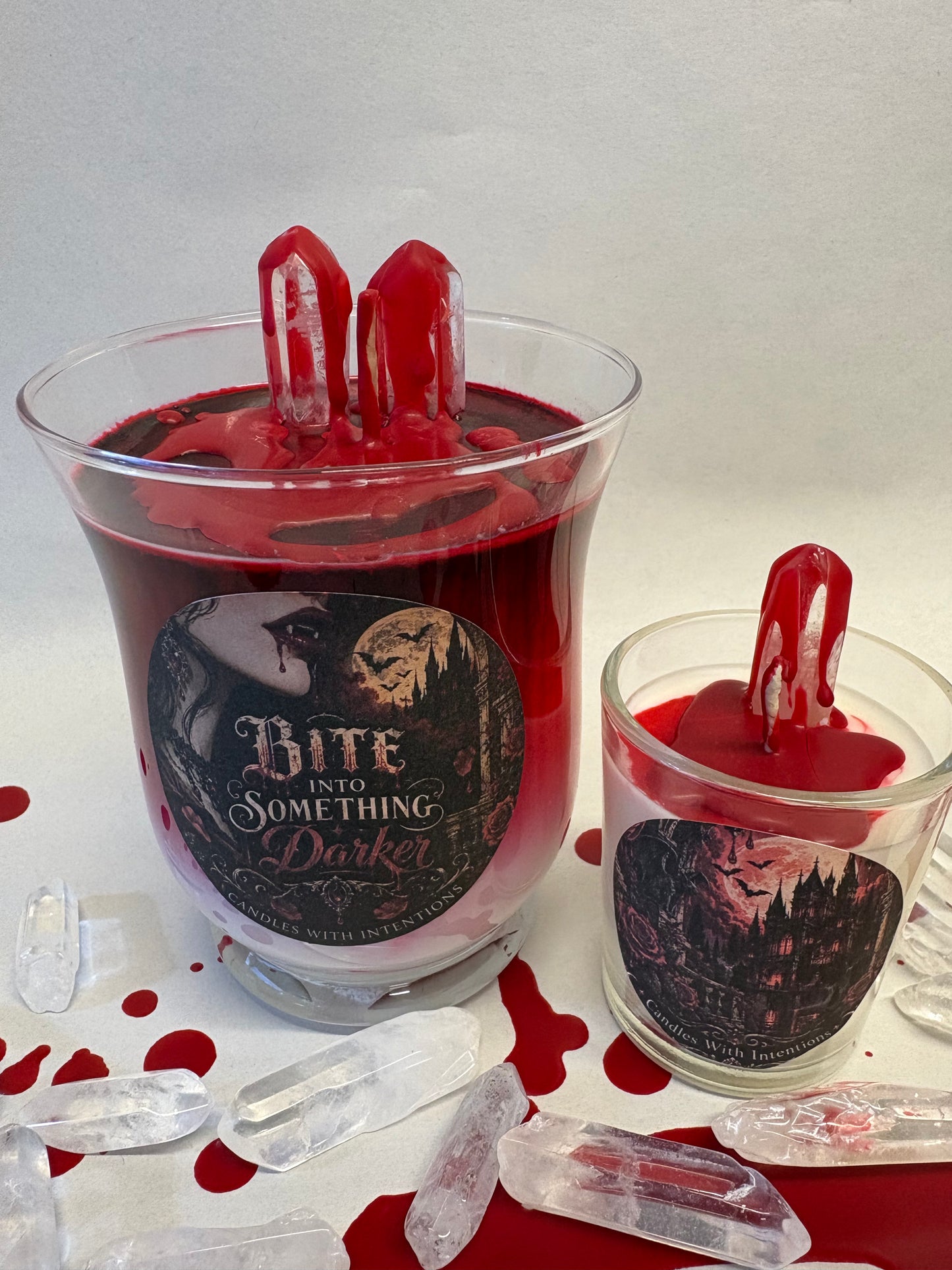 Vampire bite into something darker (16oz) with FREE votive!