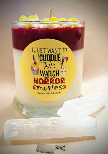 I just want to cuddle and watch horror movies - Killer Intentions Line (12.5oz)