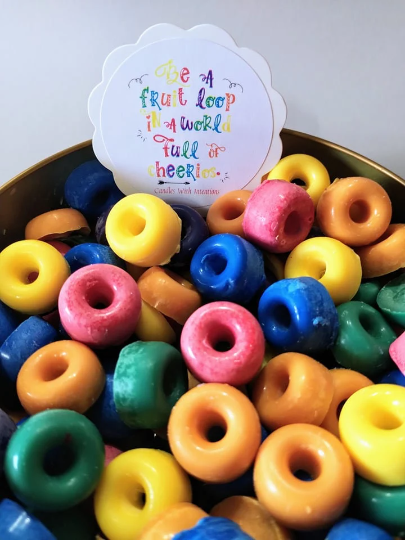 Fruit Loop Bowl Wax Melts! (Comes with rainbow skull spoon!) (16oz Tin)