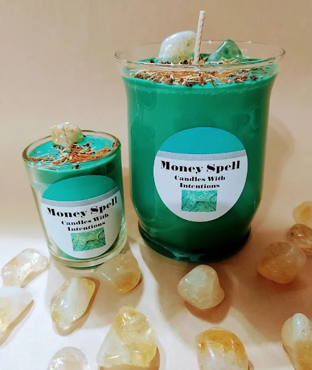 Money Spell (Large 16oz OR Votive 3oz)
