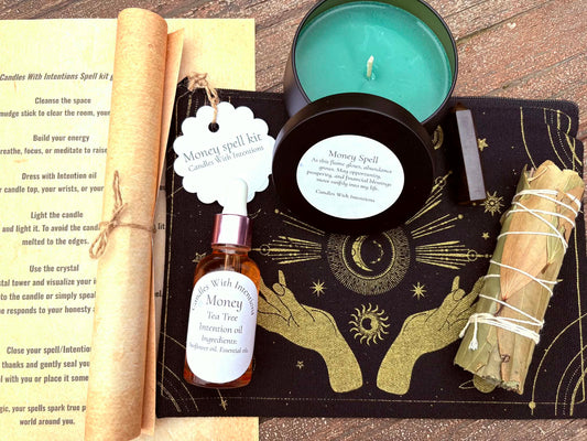 Intention spell kits (Money, Love, Manifestation, Cleansing, Shadow Work)