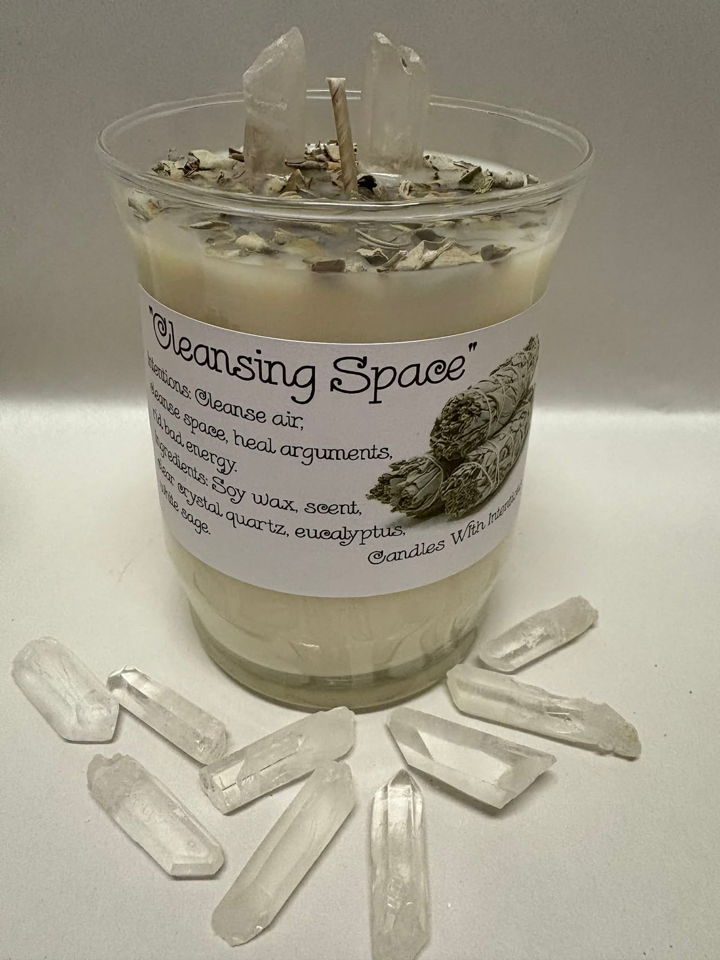 Calming Bundle. Cleansing space. Safe space. Herbal healing. (Three 16oz Large candles)