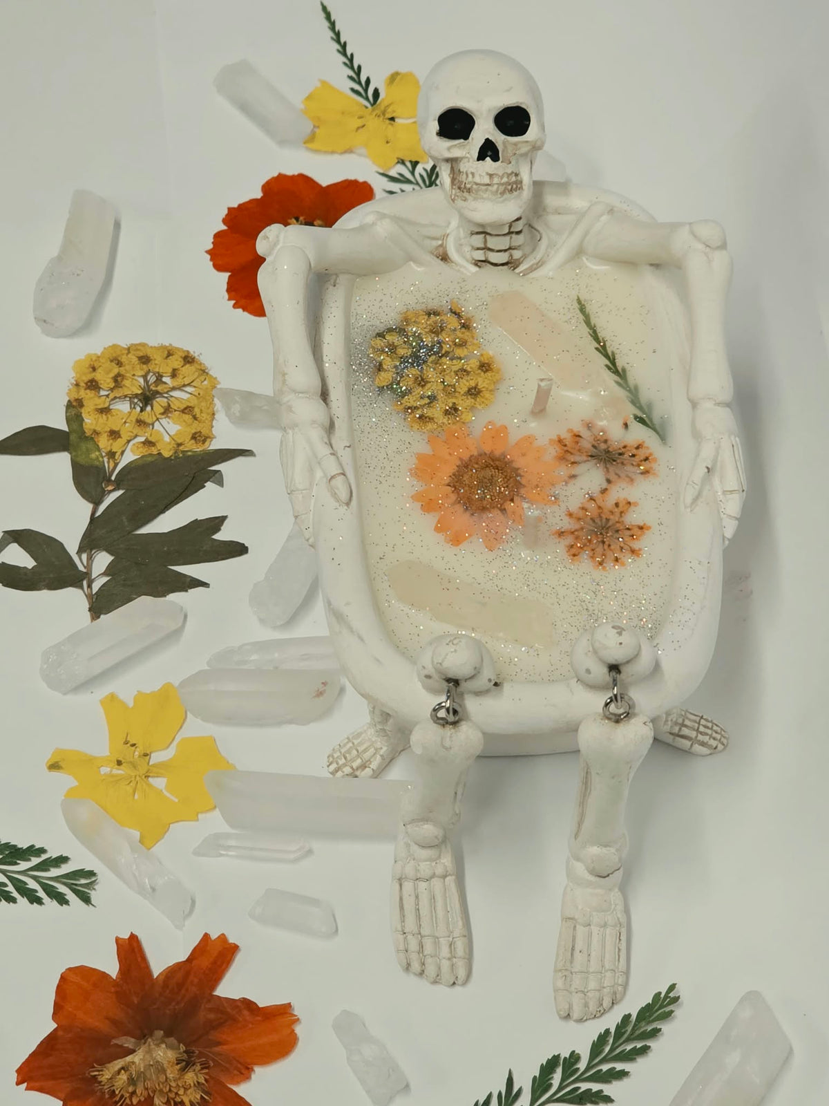 Skeleton bathtub candle