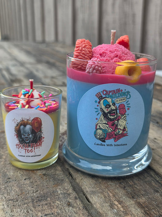 Purchase a Captain Spalding candle get a FREE votive Pennywise!