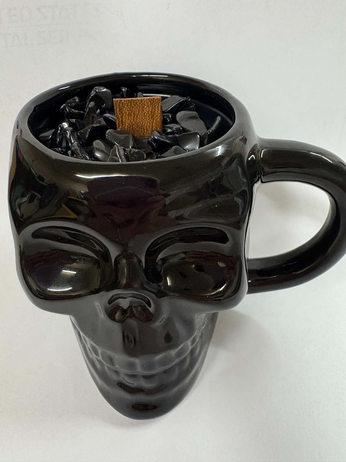 Skull mug 12 oz wood wick